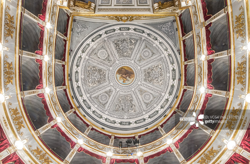 埃马努埃莱市立剧院天花板图片素材