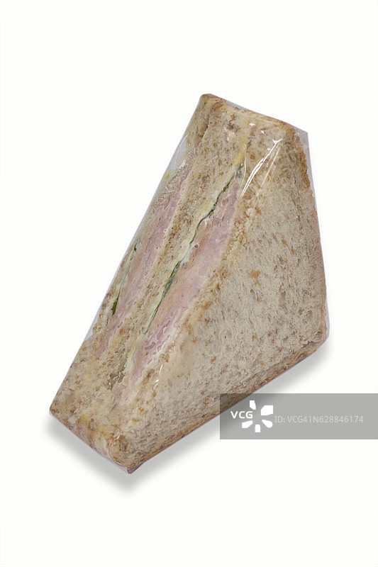 塑料盒装火腿沙拉三明治图片素材