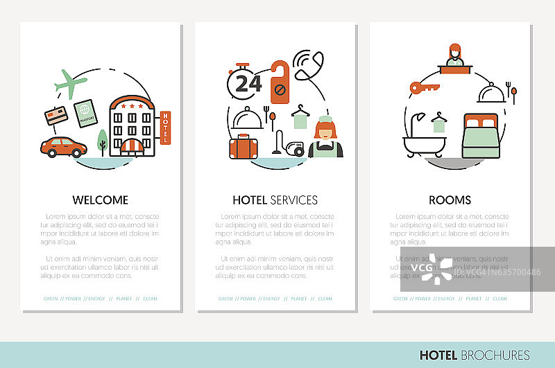 酒店住宿业务宣传册模板图片素材