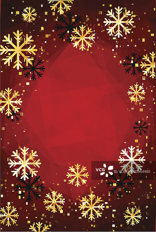 金色雪花圣诞新年背景矢量素材图片素材