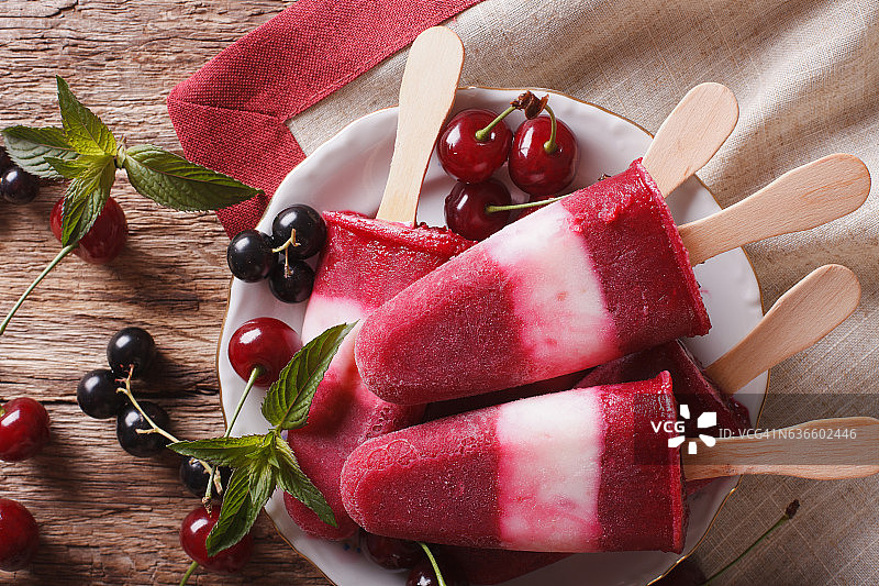 美味薄荷浆果冰糕图片素材