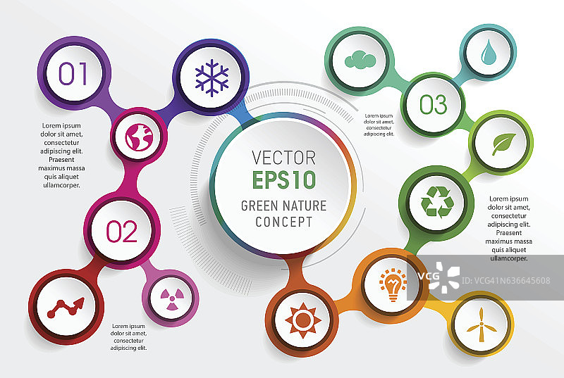 连接的点网络 - 绿色概念图片素材