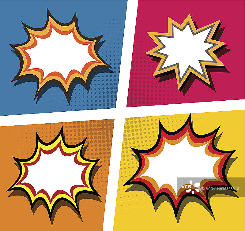 彩色爆炸元素合集图片素材