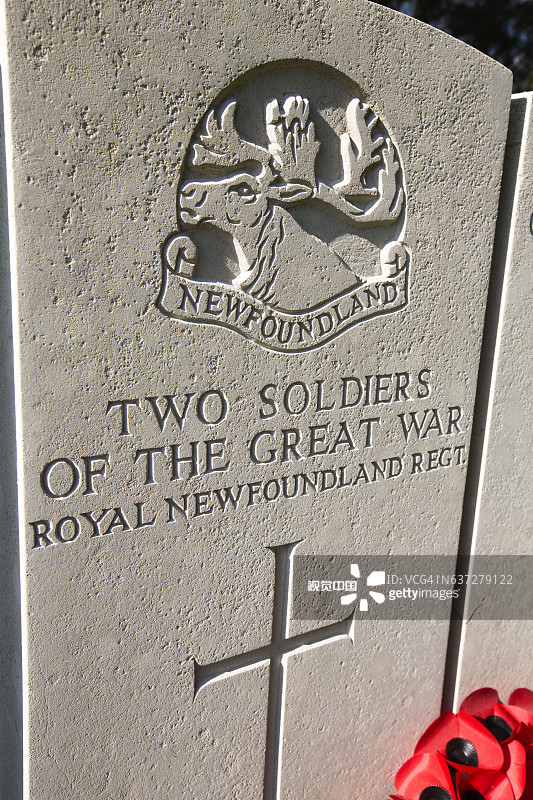 纽芬兰纪念公园公墓索姆河战役图片素材