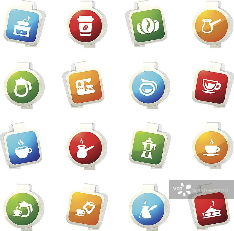 咖啡图标设置图片素材
