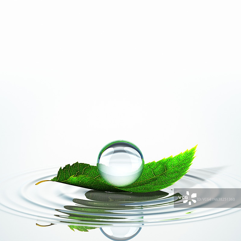 水滴叶子图片素材