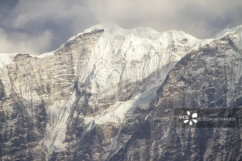 喜马拉雅山脉的坎特加峰图片素材