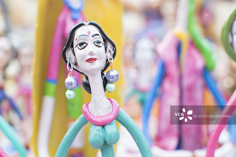 泥土娃娃，手工艺品展示，加尔各答图片素材