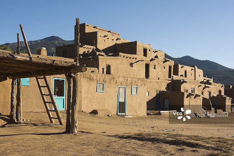 陶斯普韦布洛土坯房图片素材