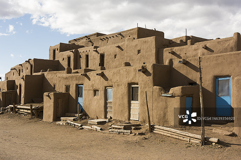 陶斯普韦布洛土坯房图片素材