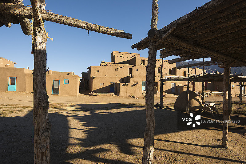 陶斯普韦布洛土坯房图片素材