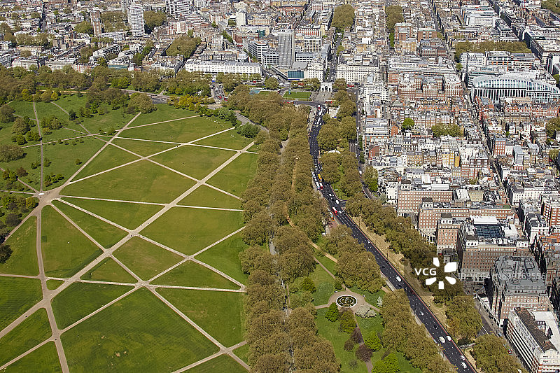 伦敦海德公园和拱门航拍照片图片素材