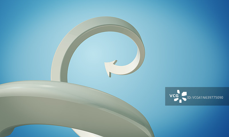 白色箭头-蓝色背景图片素材