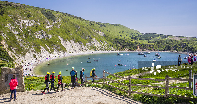 侏罗纪海岸卢沃斯海湾，多塞特郡图片素材