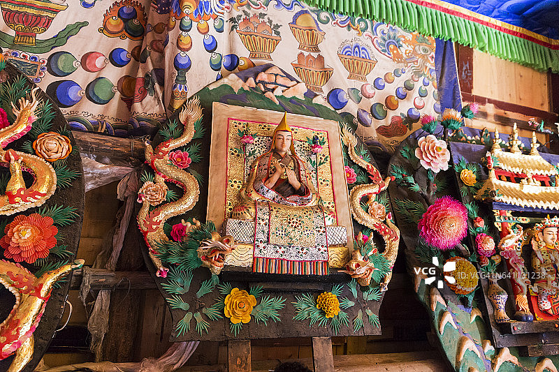 拉卜楞寺的黄油雕塑图片素材