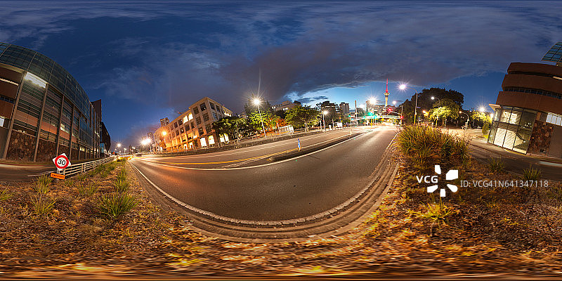 从韦尔斯利街看奥克兰全景图片素材