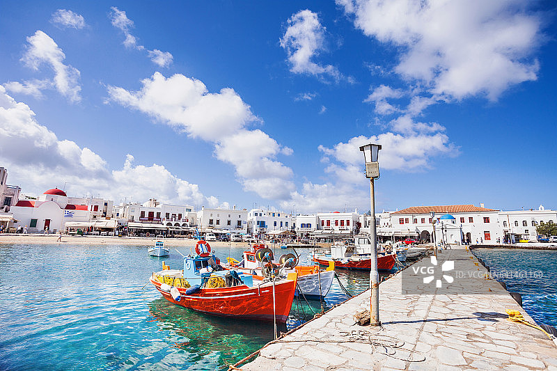 希腊米科诺斯镇风光图片素材