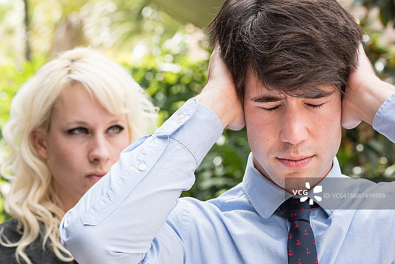 一对夫妇发生争吵图片素材