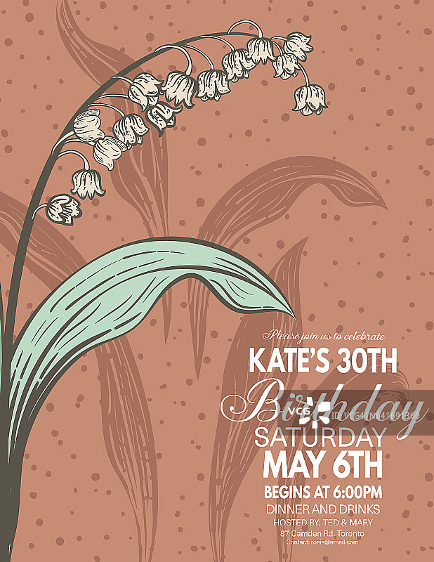 铃兰植物背景细节图片素材