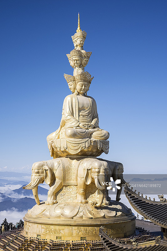 峨眉山普贤菩萨金像图片素材