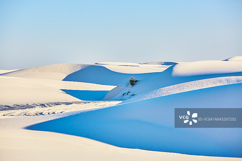 美国新墨西哥州白沙国家纪念地的硅沙丘图片素材