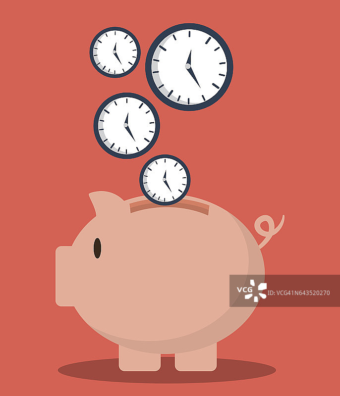 小猪存钱罐储蓄设计矢量图图片素材