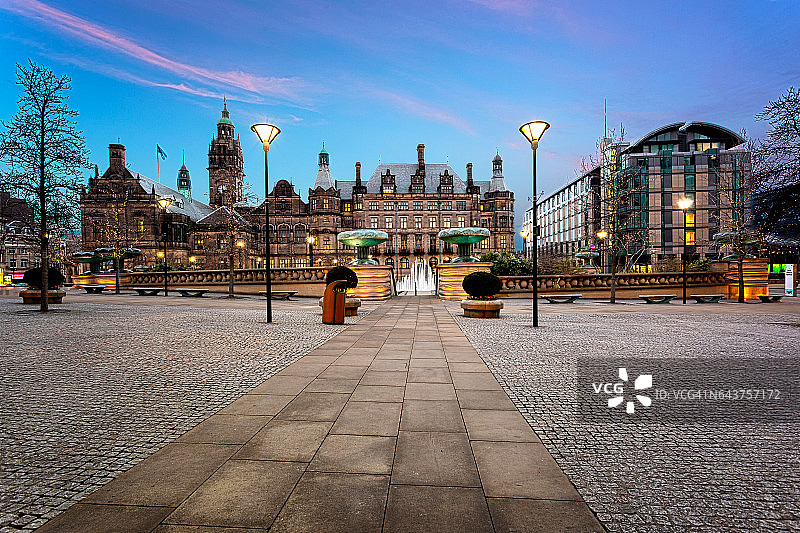 英国谢菲尔德千禧广场图片素材