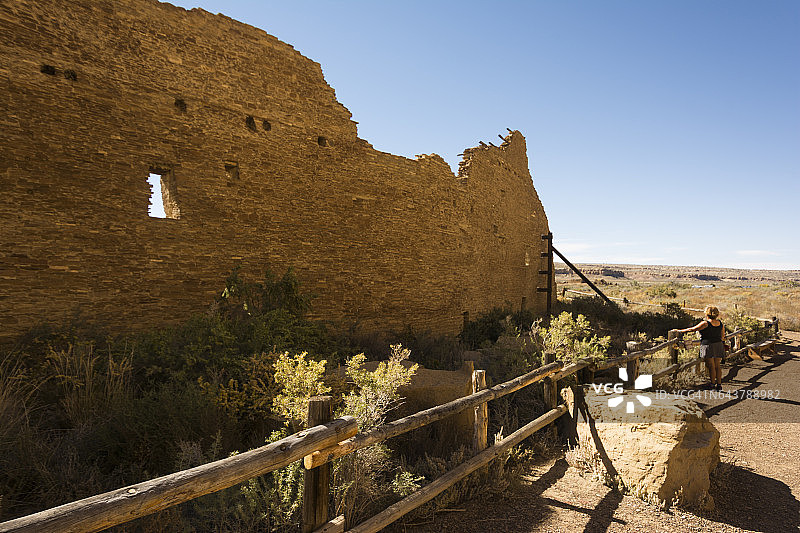 博尼托普韦布洛：古代普韦布洛大型房屋遗址图片素材