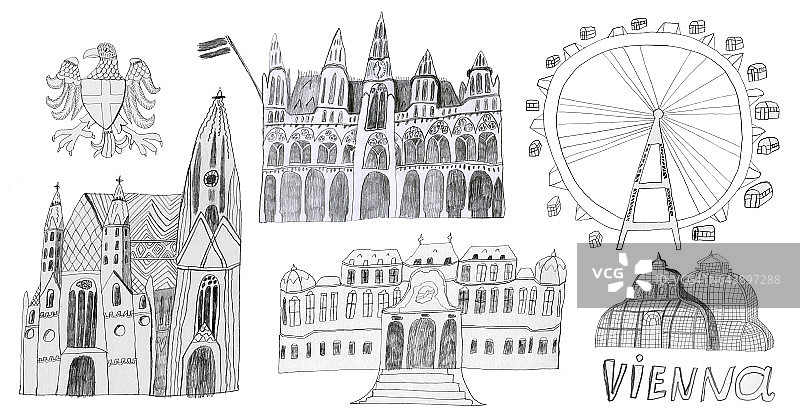 奥地利维也纳建筑合集图片素材