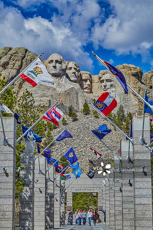 拉什莫尔山国家纪念公园，美国南达科他州图片素材