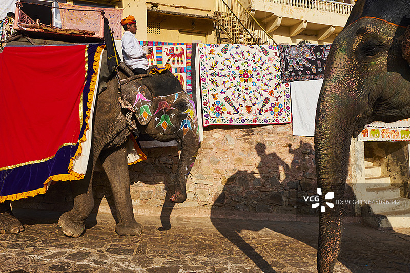 印度，拉贾斯坦邦，斋浦尔，琥珀堡图片素材