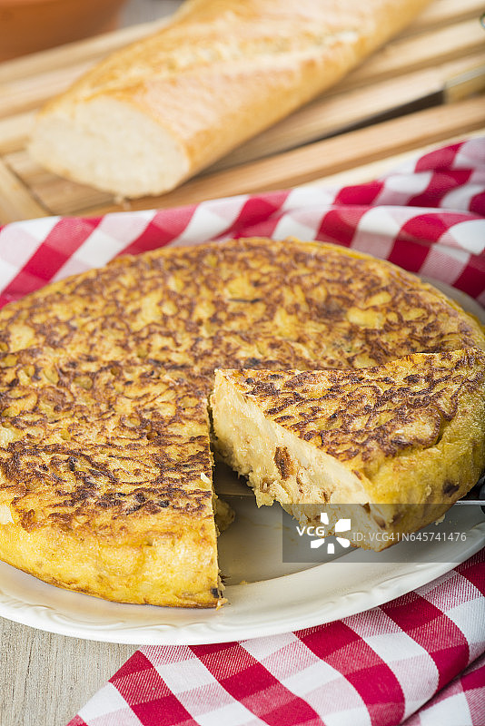 西班牙土豆煎蛋卷图片素材