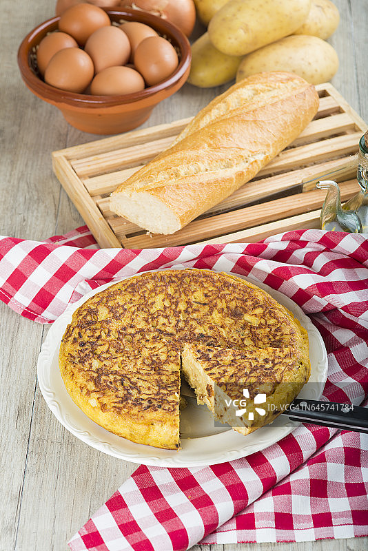 西班牙土豆煎蛋卷图片素材