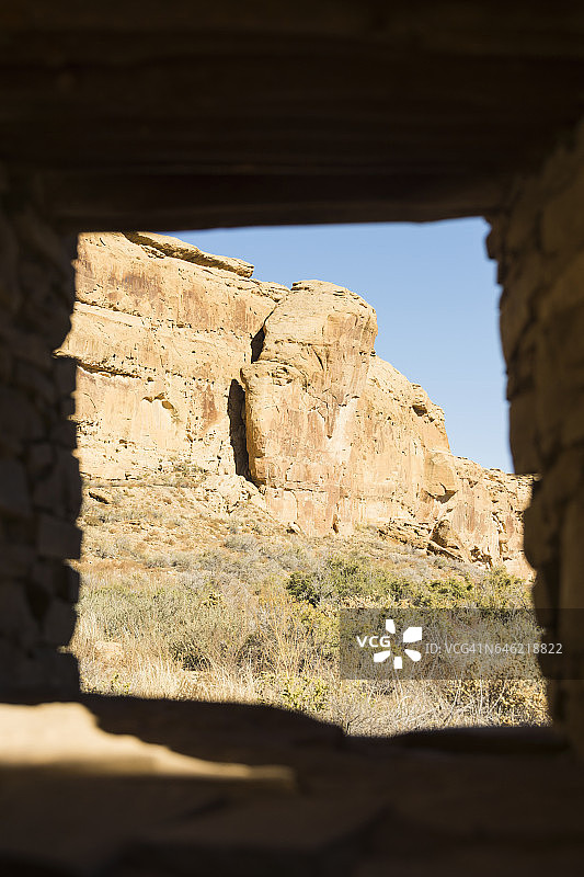 博尼托普韦布洛：古代普韦布洛大型房屋遗址图片素材
