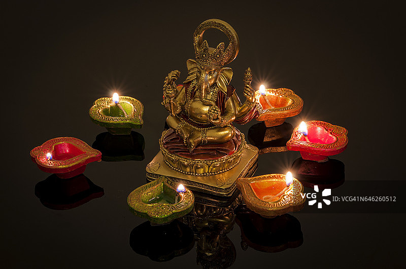 印度教与印度排灯节庆典图片素材