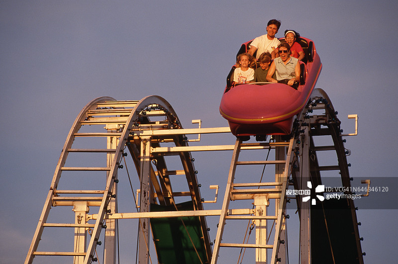过山车上的尖叫图片素材