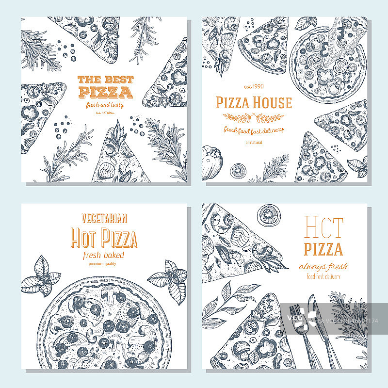 披萨banner设计模板，宣传单设计图片素材