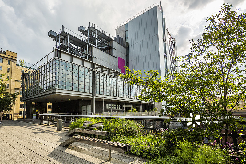 曼哈顿肉类加工区高线公园与惠特尼美国艺术博物馆图片素材