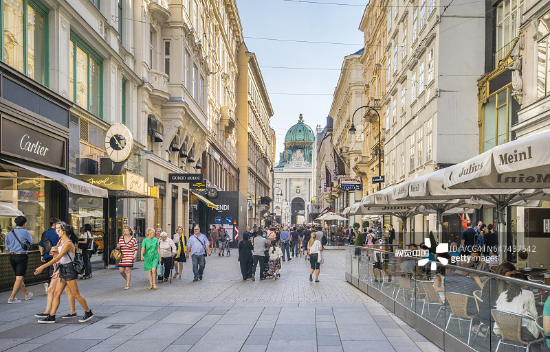 维也纳卡尔马克特购物街图片素材