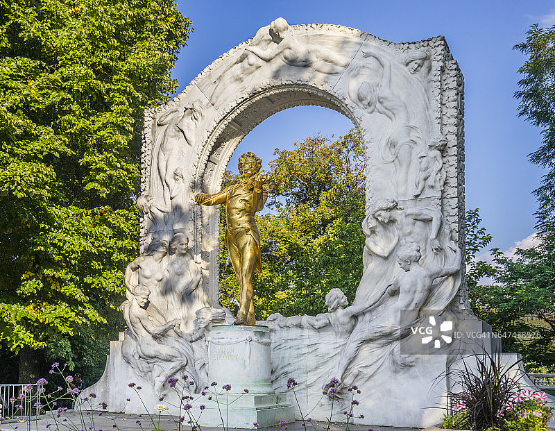 约翰·施特劳斯二世纪念碑（维也纳）图片素材