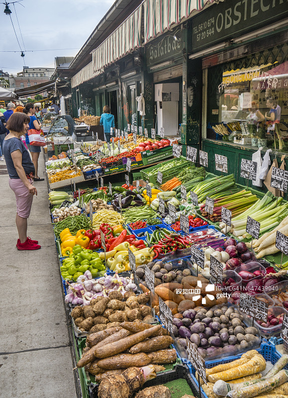 纳什市场的蔬菜选择图片素材