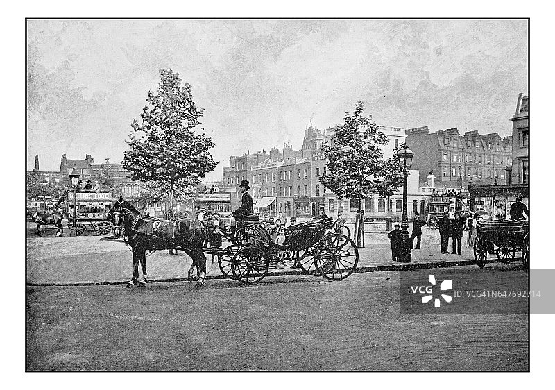 伦敦老照片：斯隆广场图片素材