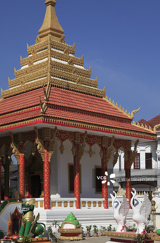 老挝万象西孟寺佛教寺庙图片素材