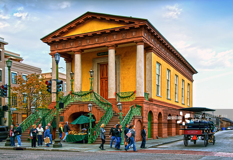 南卡罗来纳州查尔斯顿市场大厅图片素材