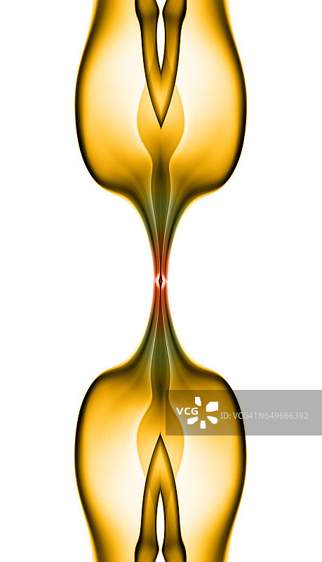 白色背景上对称的圆形橙色烟雾图案图片素材