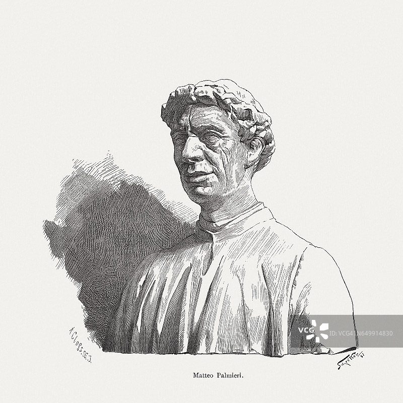 马泰奥·帕尔米耶里木版雕刻图片素材