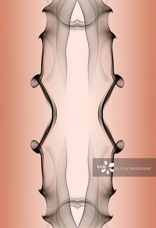 粉色背景上对称的灰色烟雾圆形图案图片素材