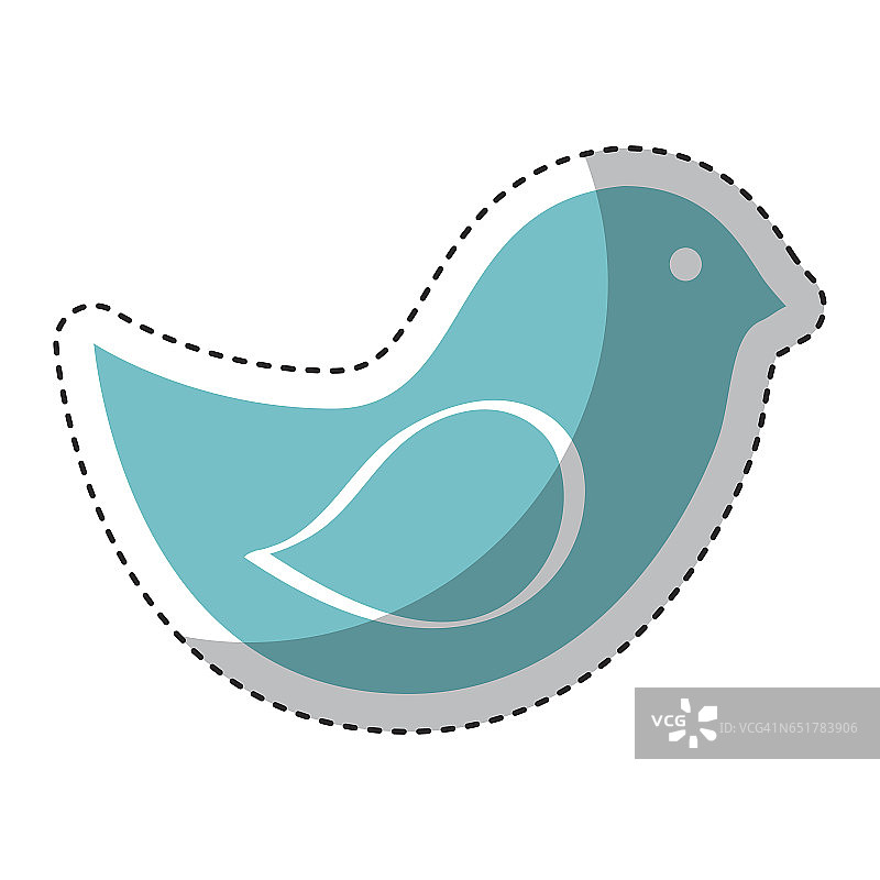 可爱的小鸟孤立图标图片素材