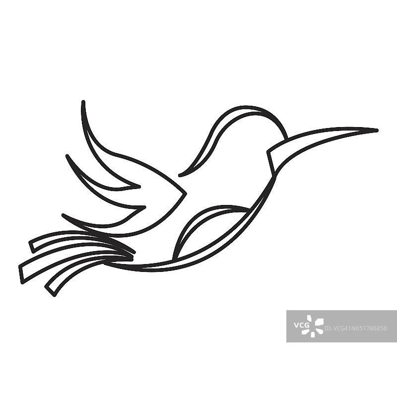 可爱的小鸟孤立图标图片素材