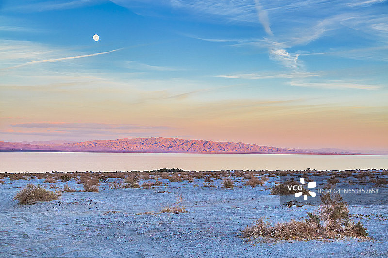 索尔顿湖景色，美国加利福尼亚州图片素材